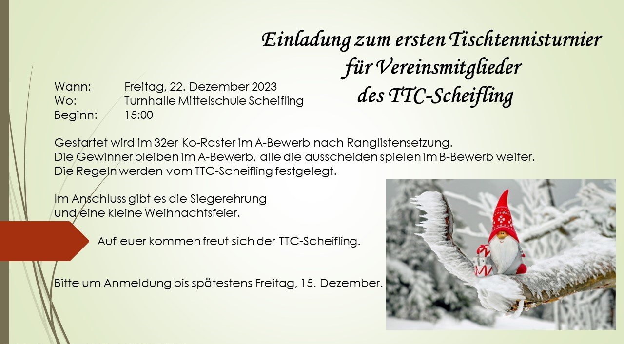 1. Tischtennisturnier des TTC-Scheifling_2023